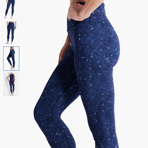 NZ ACTIVE by NIC+ZOE Spotted Blues High Waist Leggings, size L - Picture 3 of 13